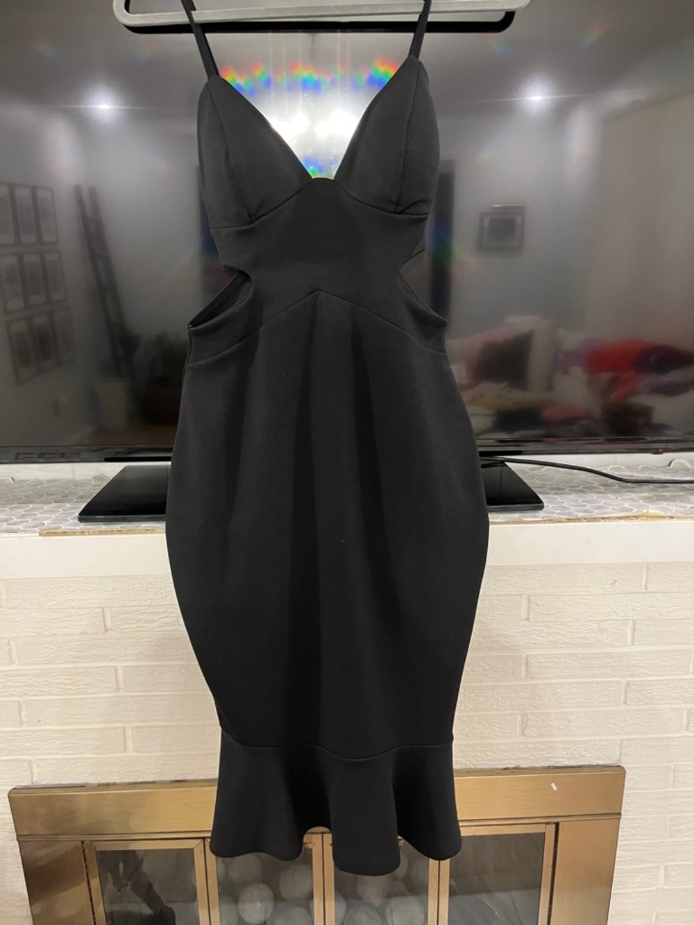 Elegant Black Cutout Slip Dress